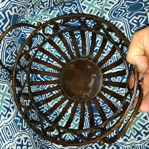 Vintage wrought iron decorative Bowl fruit bowl